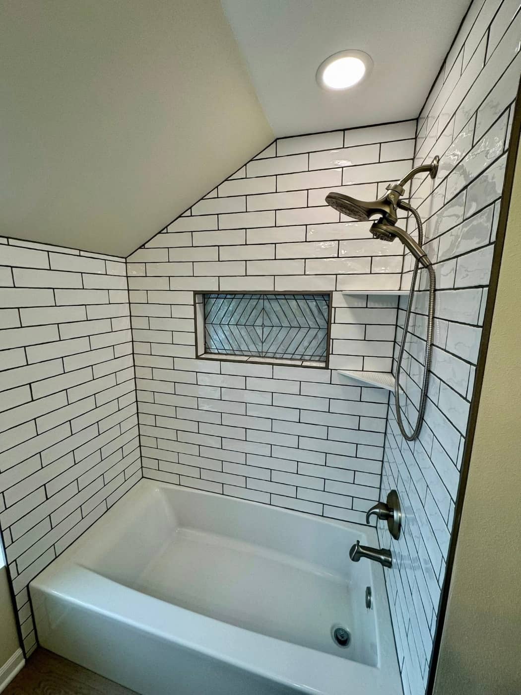 bathroom remodel with new shower installed