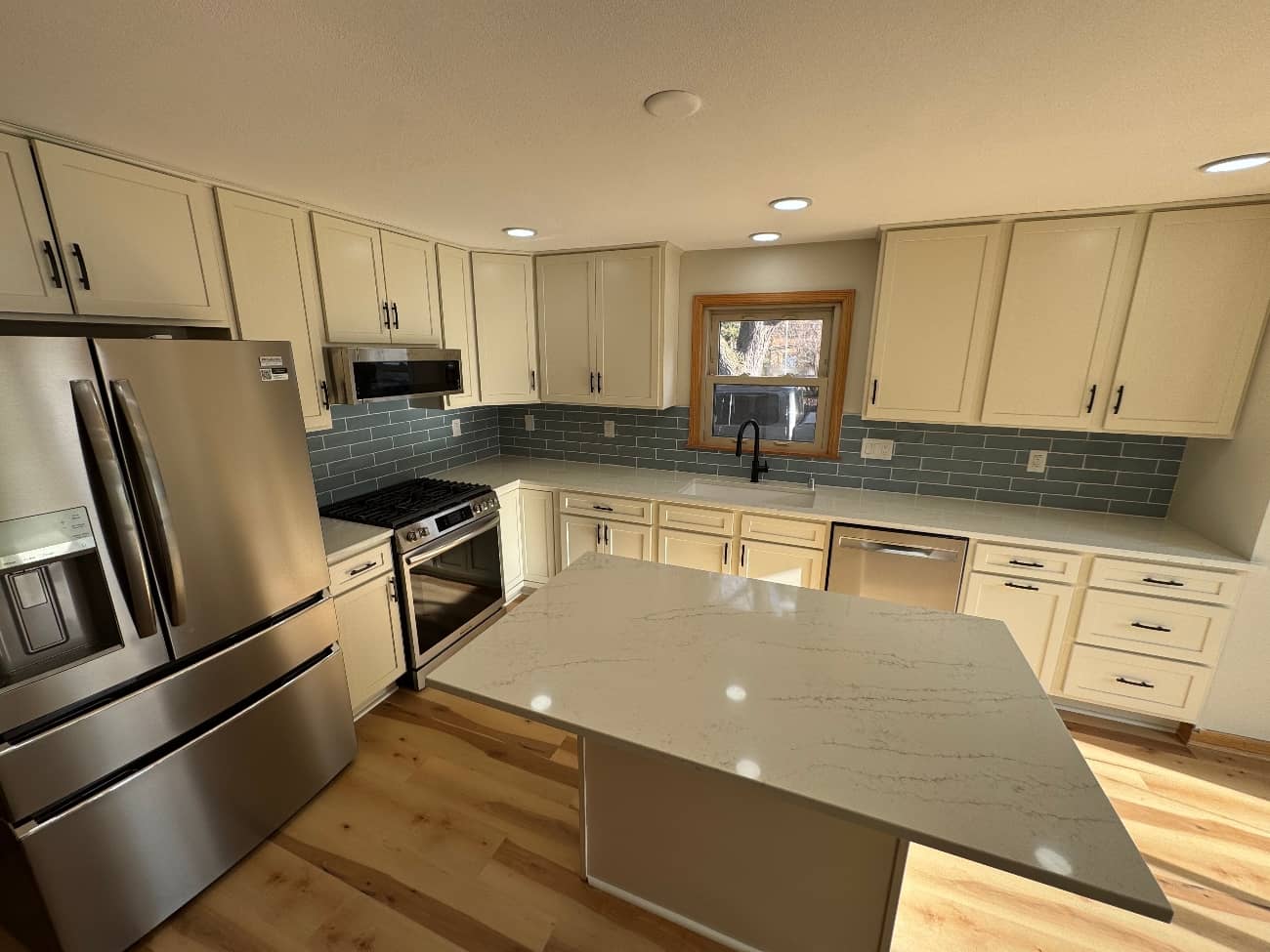 beautiful kitchen remodel with new countertops and cabinets